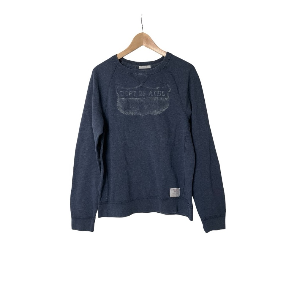 Abercrombie & Fitch Dept Sweatshirt Mens Muscle Fit Logo Crewneck Pullover L